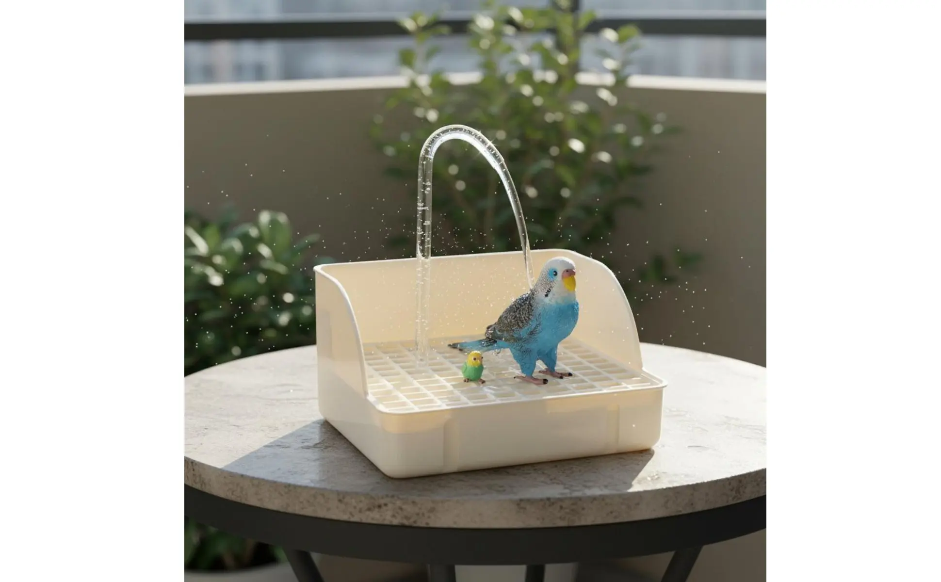 Automatic Avian Shower Easy to Clean Parrot Bathing Tub Electric Avian Water Feature Energy Saving Pet Supplies for Indoor