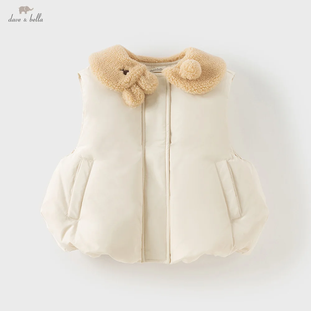 

Dave Bella Children Girls Baby Down Jacket Winter Fashion Casual Kids Clothes Vest Coat Padding Outerwear Warm Outdoor DB4253986