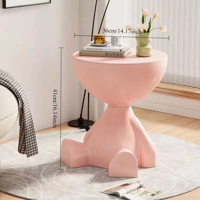 Cream wind new Internet celebrity living room small flat head coffee table creative simple plastic edge ins wind bedroom corner image 5