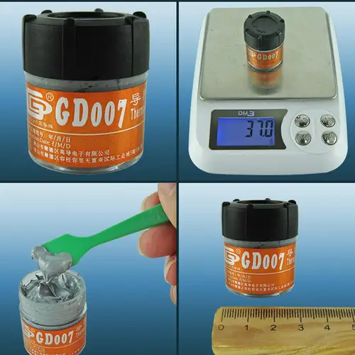 Imagen 2 del producto Pasta de grasa conductora térmica, compuesto de disipador de calor de yeso de silicona para Cpu, ordenador GD900 GD007 GD-2