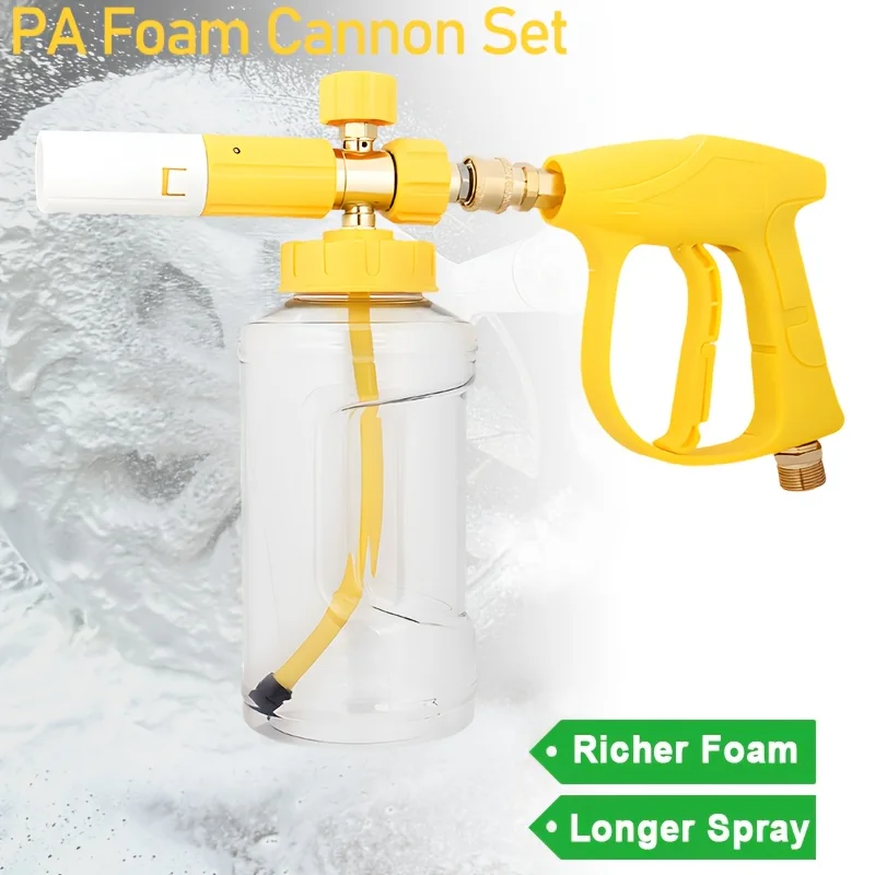 

PA Foam Cannon Set for Pressure Washer - Richer Foam & Longer Spray, 1/4 Quick Connector (Macaron Color)