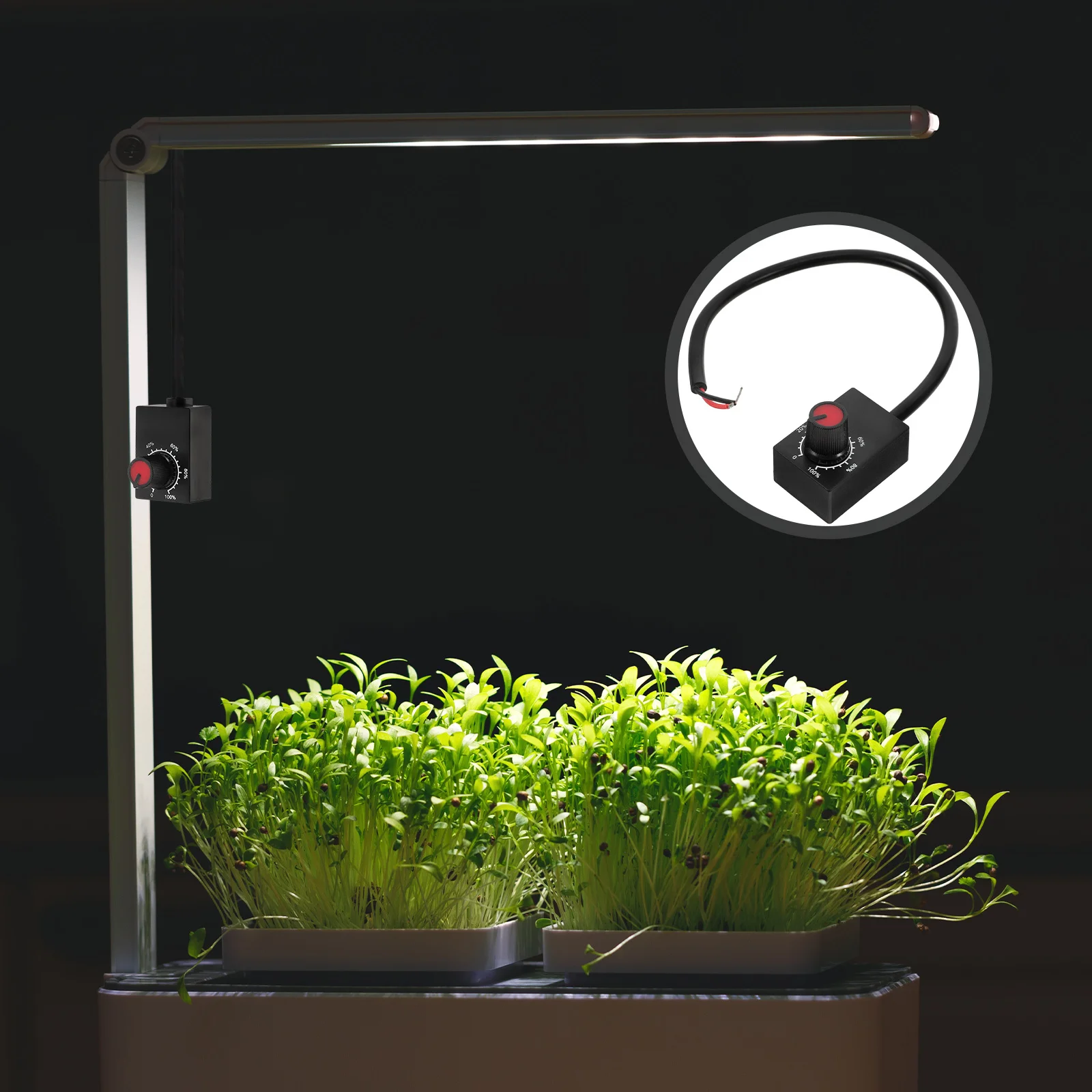 

Knob LED Dimmer Mini Rotary Switch Crimp Terminal Plant Light Dimmer Controller Dimmable LED Drivers Indoor Grow Lamp Control