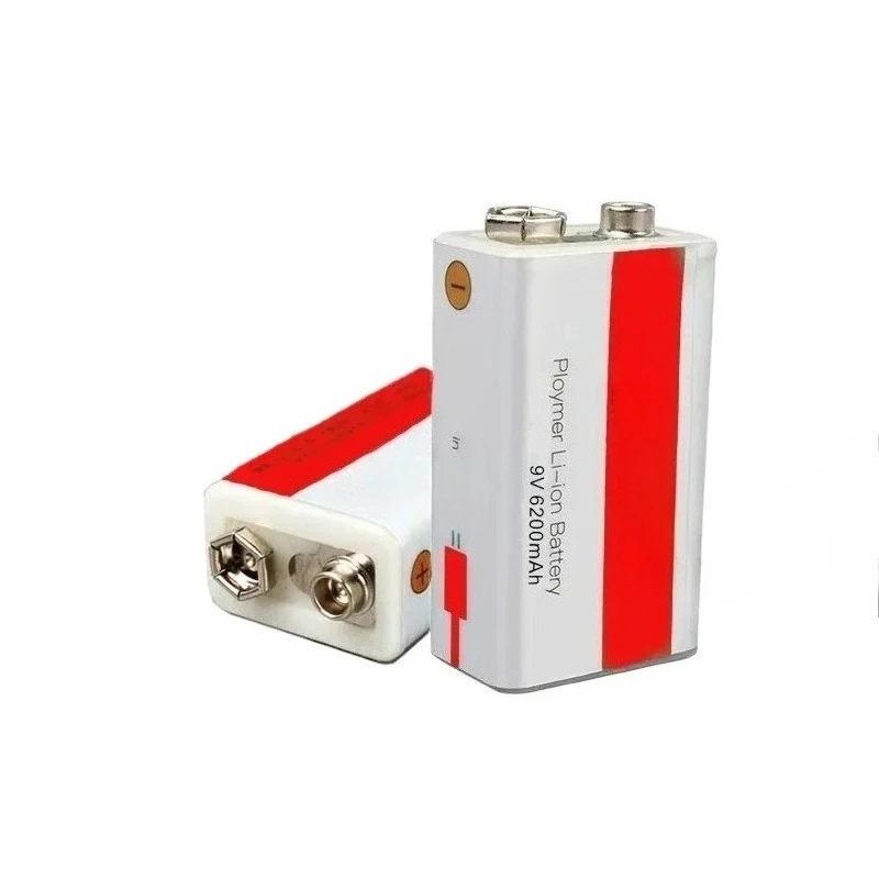 For New 9V 6200mah Lithium Ion Fast Rechargeable Battery Teyt-c Interface USB Battery 9V Multimeter Lithium Microphone Toy
