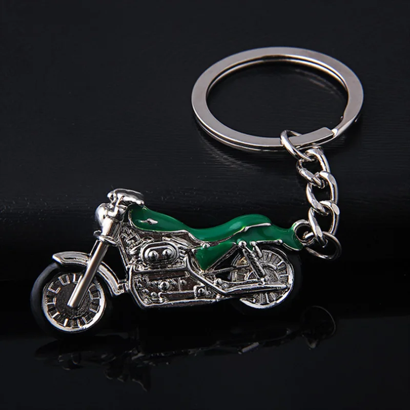 Shiny New Mountain Motorcycle Keychain 3D Cool Motorbike Helmet Keyring Car Key Pendant Bag Charm Accessories Key Chain For Man