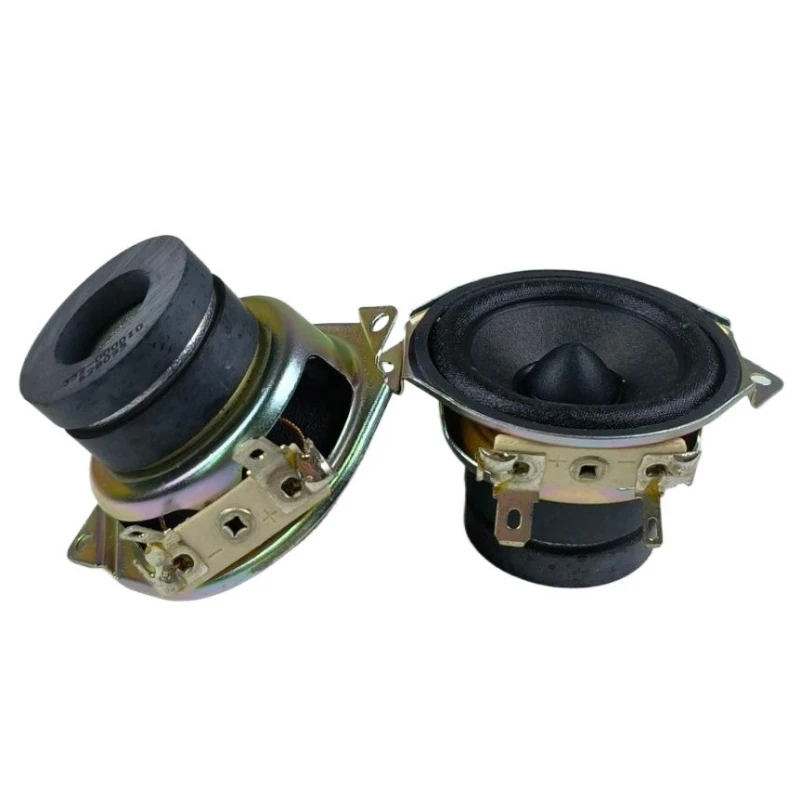 SOTAMIA 2 Stück 2 Zoll Vollfrequenz-Schräglautsprecher 52 mm 4 Ohm 15 W Stoffkante Dual Magnetic Audio Hifi Lautsprecher für JBL Lautsprecher