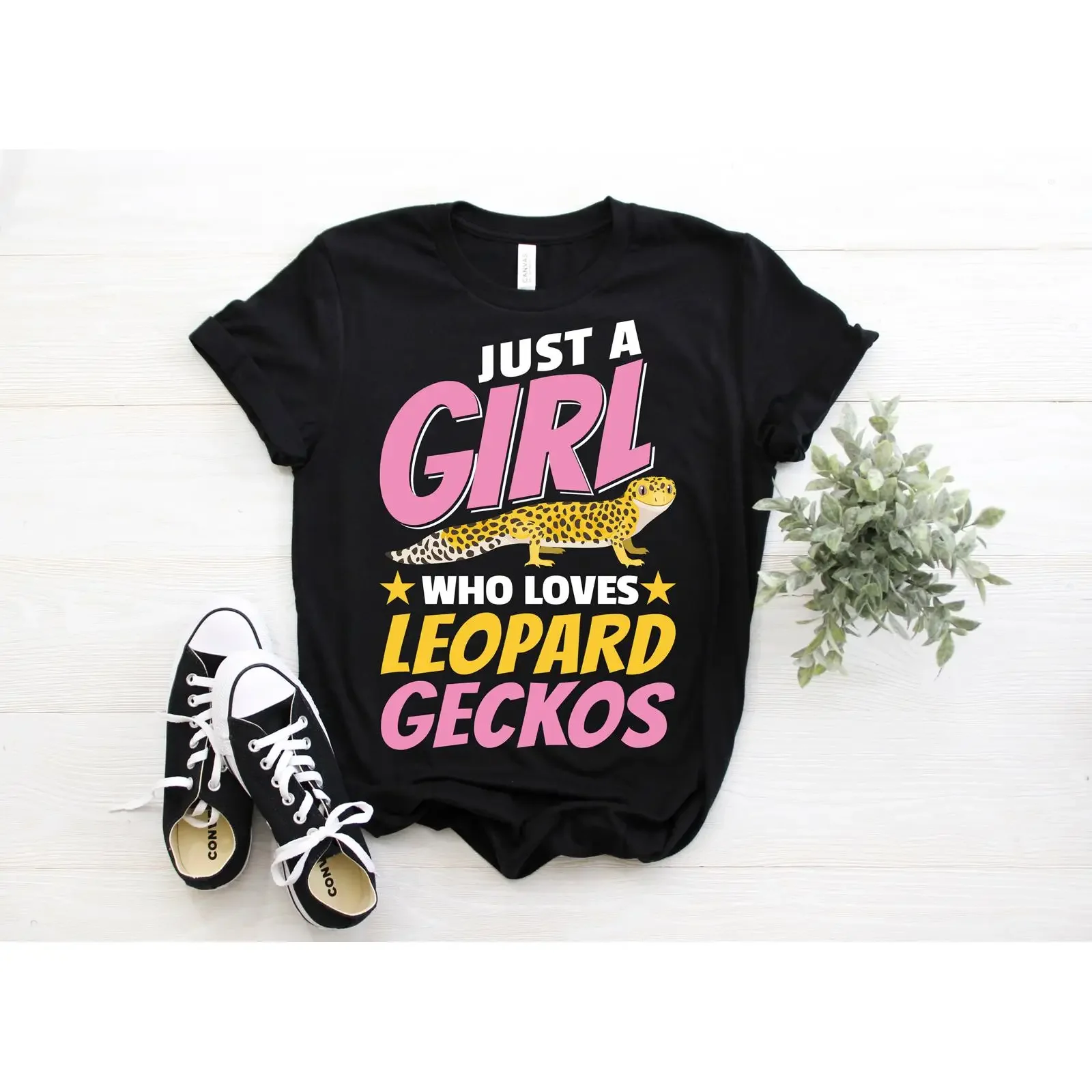 Just A Girl Who Loves Leopard Geckos T Shirt Cute Gecko Pet For Lizard Reptile Lover Funny Wildlife Animal Themed vintage