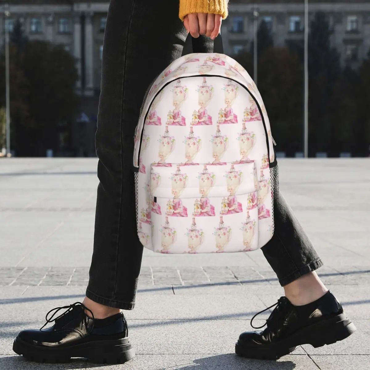 Baroque And Rococo Beautiful Lady Backpack Student BookBag Children School Bag Laptop Shoulder Bags for Boys Girls