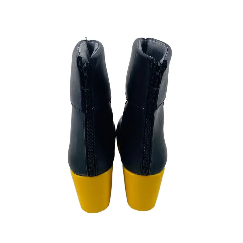 أحذية تأثيري M16a1 الأمامية للفتيات ، أحذية قصيرة سوداء ، دعامة زي أنيمي ، هالوين ، حفلة كرنفال