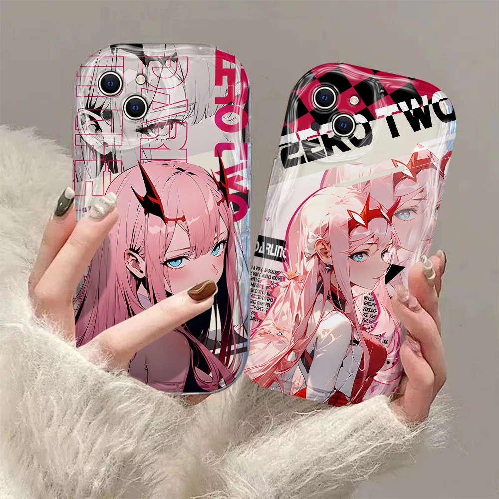 Anime Darling in the Franxx 3D Wave Case For iPhone 15 14 13 12 11 Pro Max Mini X XR XSMAX 8 7 6S Plus Soft Silicone Cover