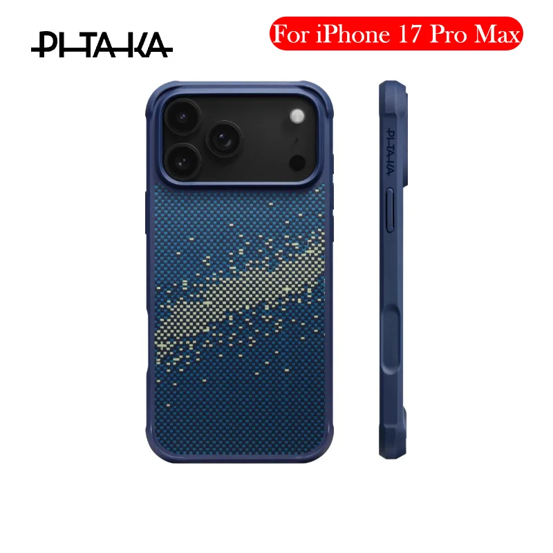 

PITAKA Carbon Fibre Case For iPhone 17 Pro Max Kevlar Wireless Charging Back Cover Case for IPHONE 17 PRO MAX