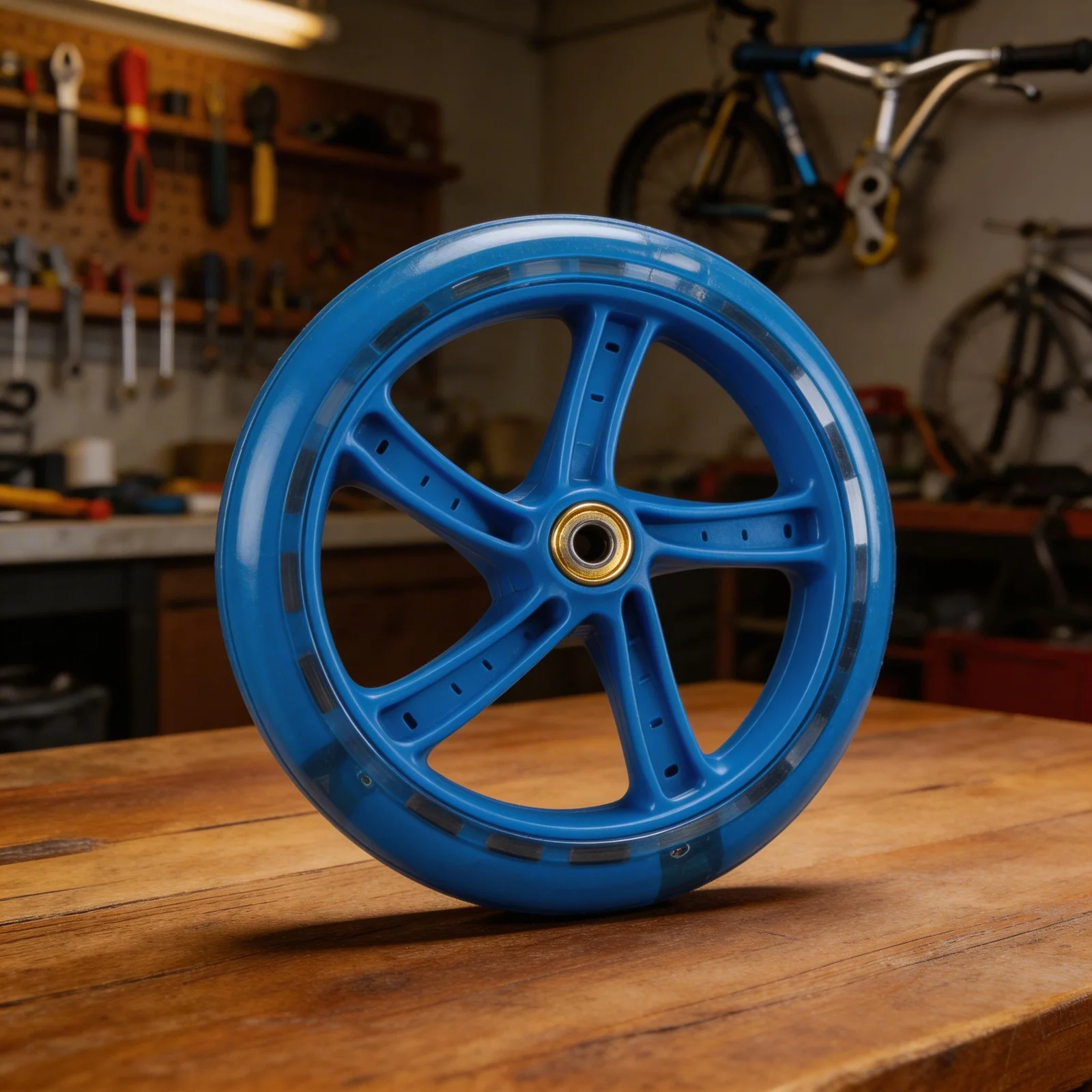 Illuminated 200x40mm For Scooter Wheel with Auto-LED Core No Battery Required ABEC 7 608 Bearings Smooth Rolling