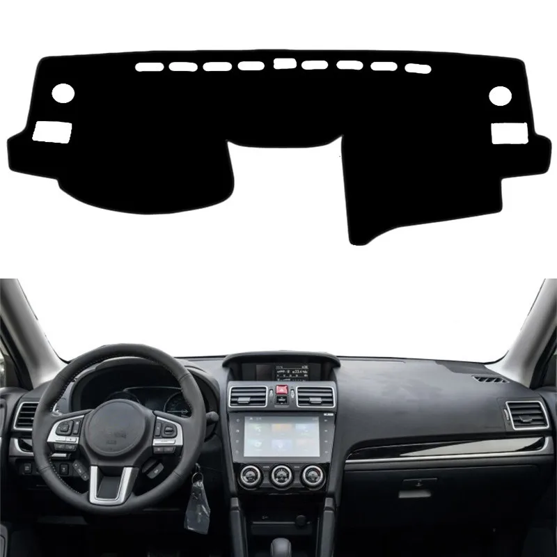 For Subaru XV Crosstrek Impreza 2012-2016 Forester SJ 2014-2018 Dashboard Cover Mat Dashmat Sunshield Protect Carpet Car Styling