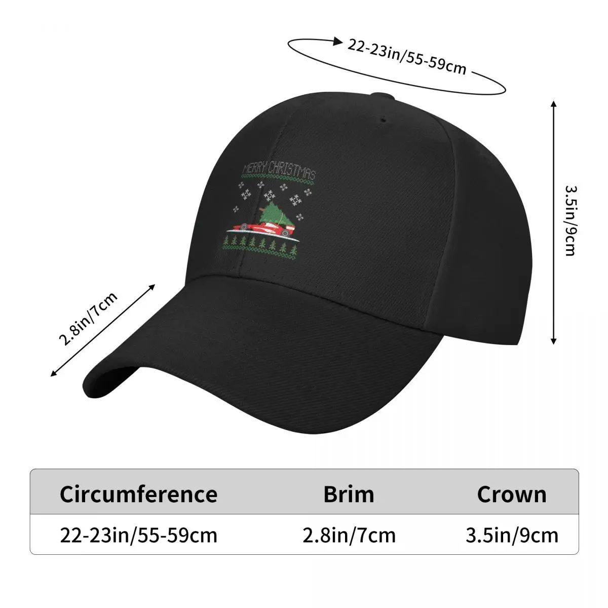 Red Formula Christmas Car Baseball Cap fun hats Sunhat Anime Hat Woman Men's