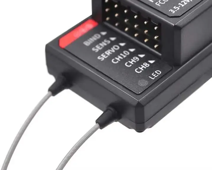 FlySky FTr10 2.4G 10CH Two-Way Dual Antenna PPM/IBUS AFHDS3 Mini Receiver for Fly-Sky PL18 FPV Racing Drone RC Part
