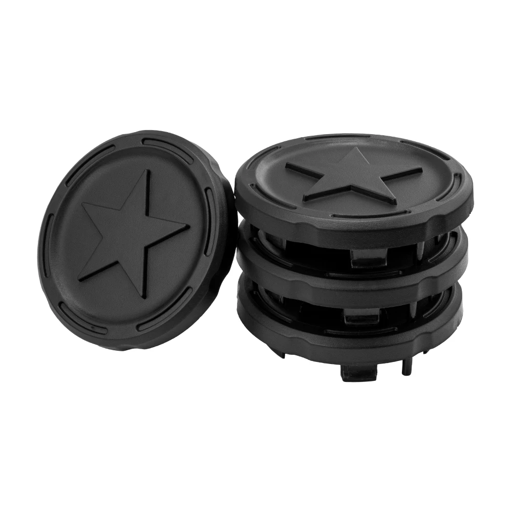 

Wheel Center Caps 4PCS Black ABS Plastic Dustproof Hub Caps with Star Pattern Design For Can-Am Maverick R/R MAX 2024-2025