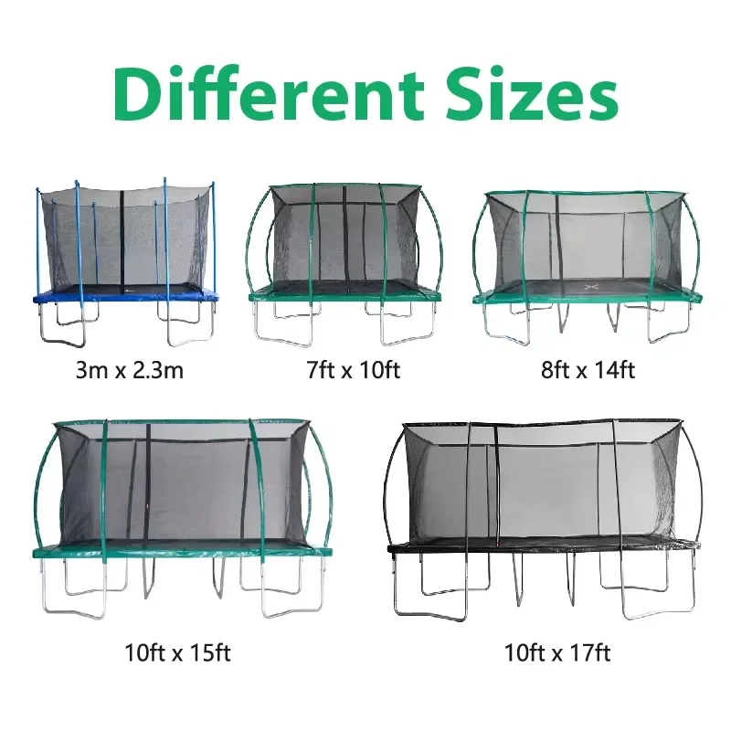 High Specification 15ft Big Jumping Bungee Trampolin Rectangle Garden Kids Adults Family Sports Large Steel Trampoline High