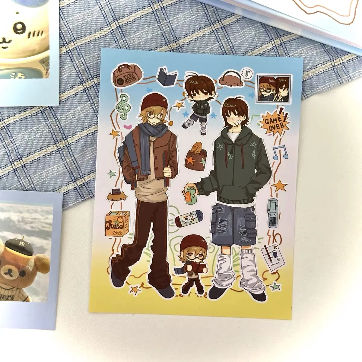 School Boys Design Cute DIY Note Book Decorative Sticker