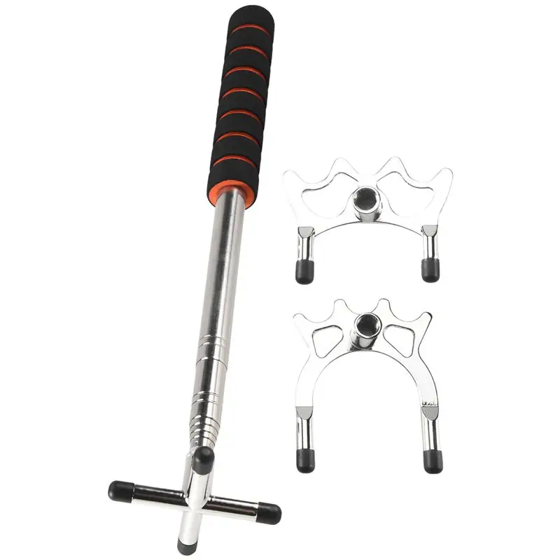 

ABMV-Retractable Billiard Cue Stick Bridge With 3Pcs Removable Brass Bridge Head Billiard Table Pool Cue Accessories