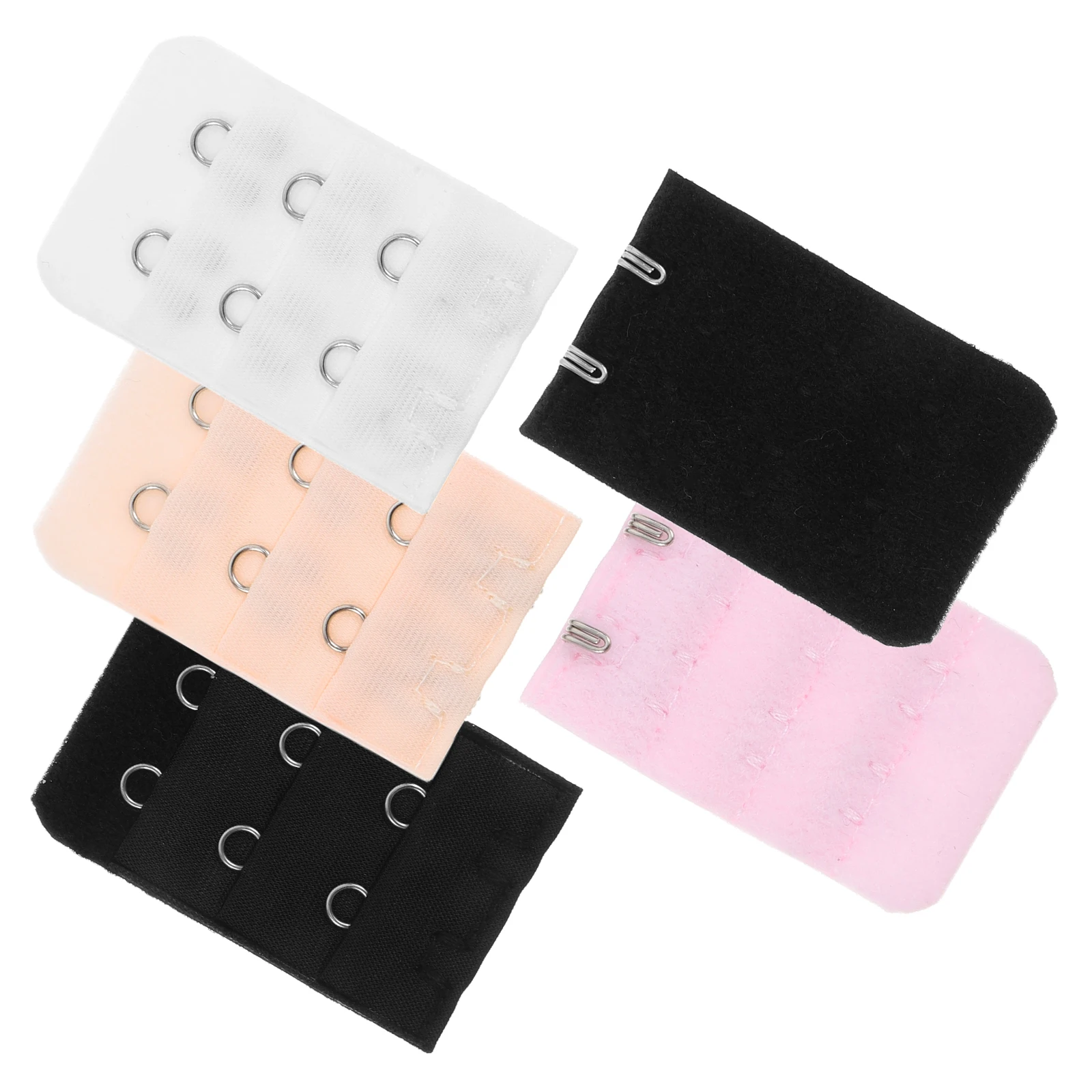 

5pcs Bra Extender 2 Hook Lingerie Accessories 3-Row Hooks Adjustable Strap For Women Bras (Random Color) Bra Extension Strap