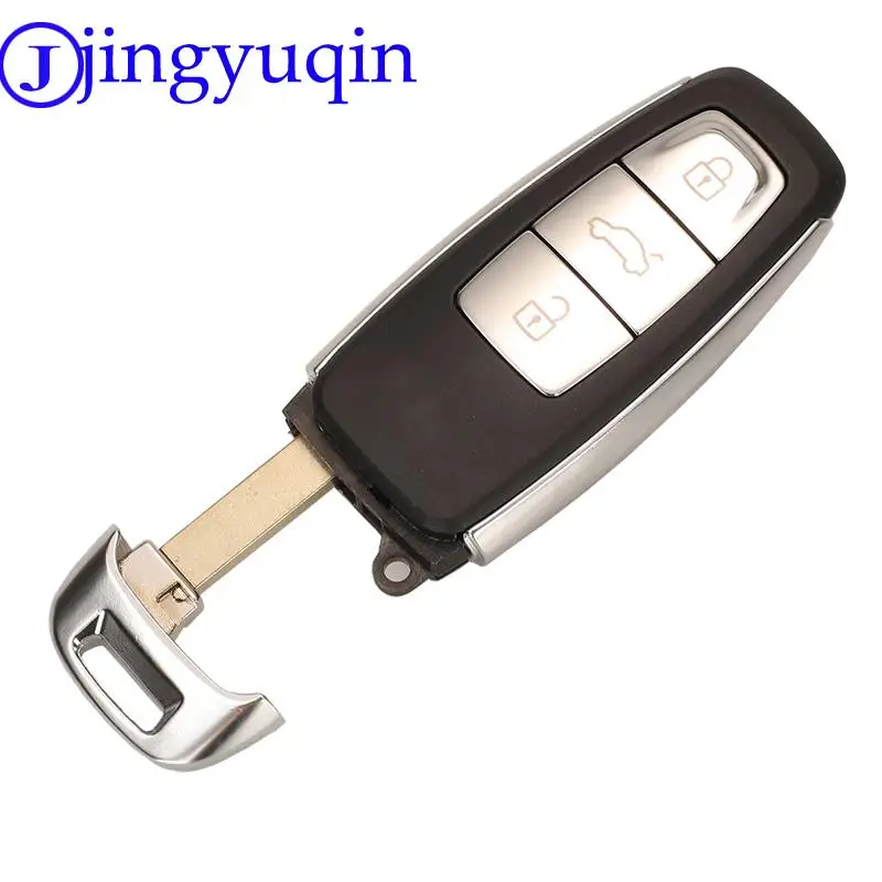 jingyuqin 3 Buttons Smart Remote Car Key Shell For Audi A6 C8 A7 A8 Q8 2018 2019 Fob Blank Case Cover