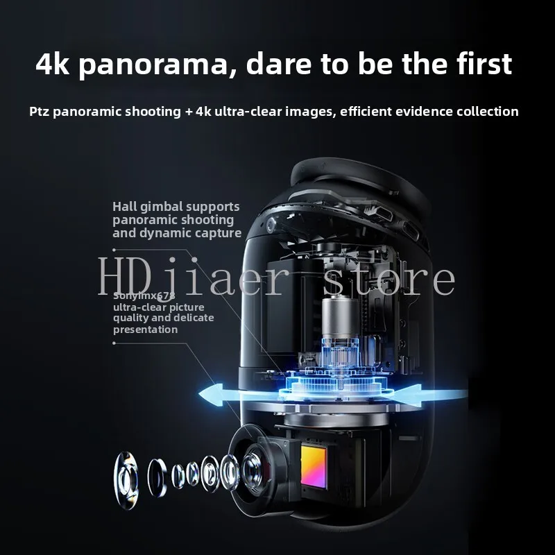 70 ماي مسجل قيادة gimbal X800 عالي الوضوح 4K فائق الوضوح ضوء أسود للرؤية الليلية 360 درجة وضع الحراسة البانورامية #3