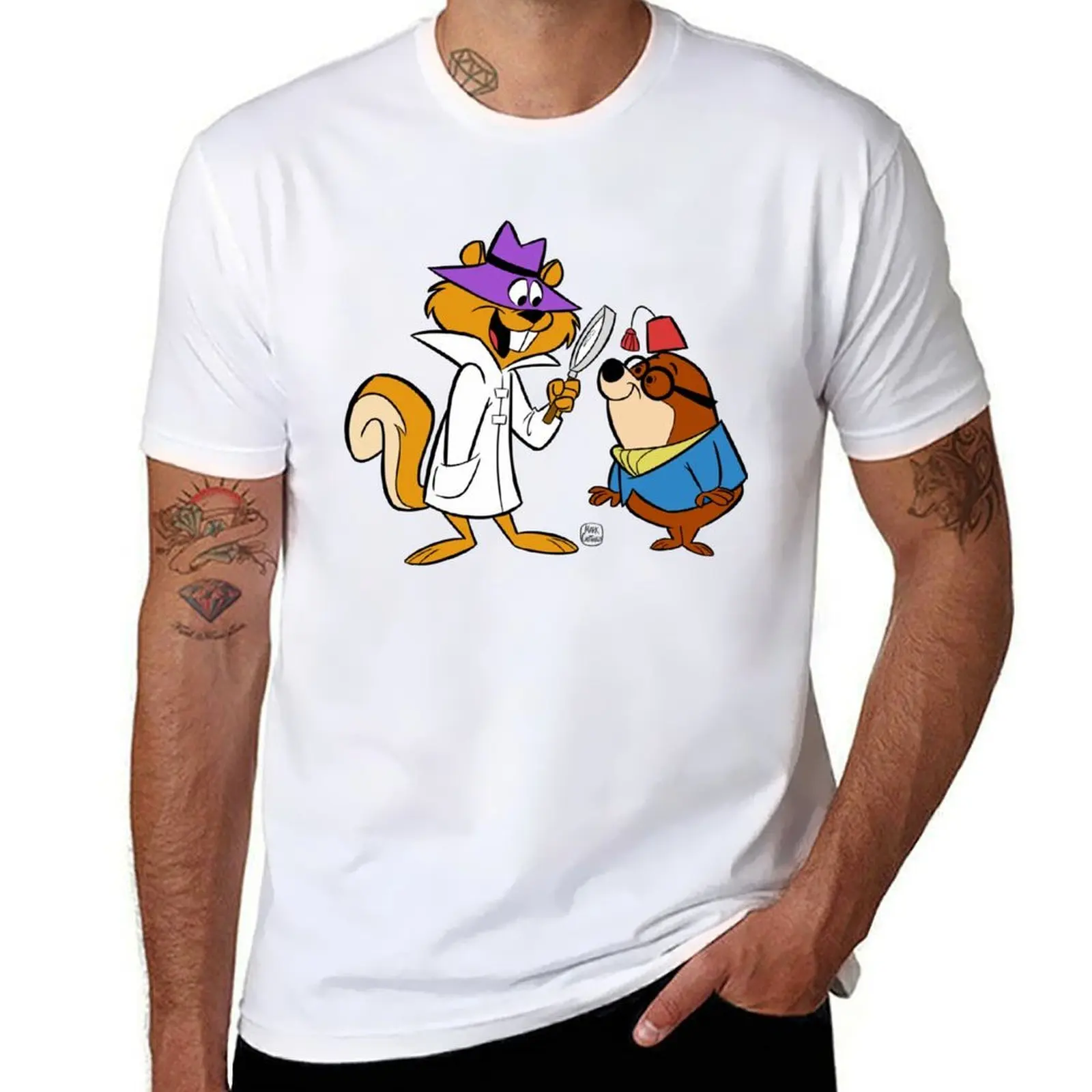 

SECRET SQUIRREL AND MOROCCO MOLE T-Shirt funny t shirts man t shirts for man cotton T-Shirt