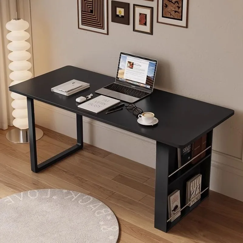Italian milk rock slab desk, light luxury modern simple small apartment rectangular bedroom computer desk, study table