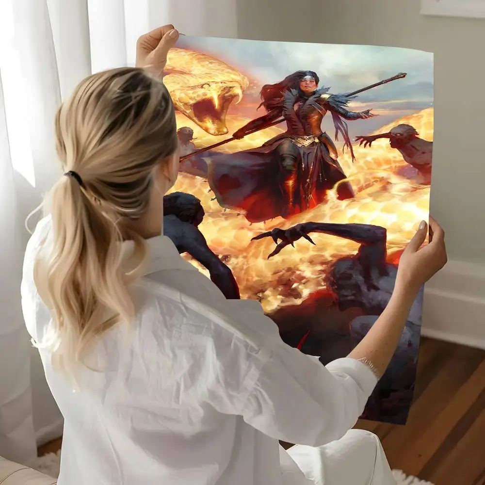 البوب آر بي جي لعبة ديابلو 4 الكلاسيكية خمر الملصقات ورق أبيض يطبع الملصقات الفنية Kawaii غرفة ديكور