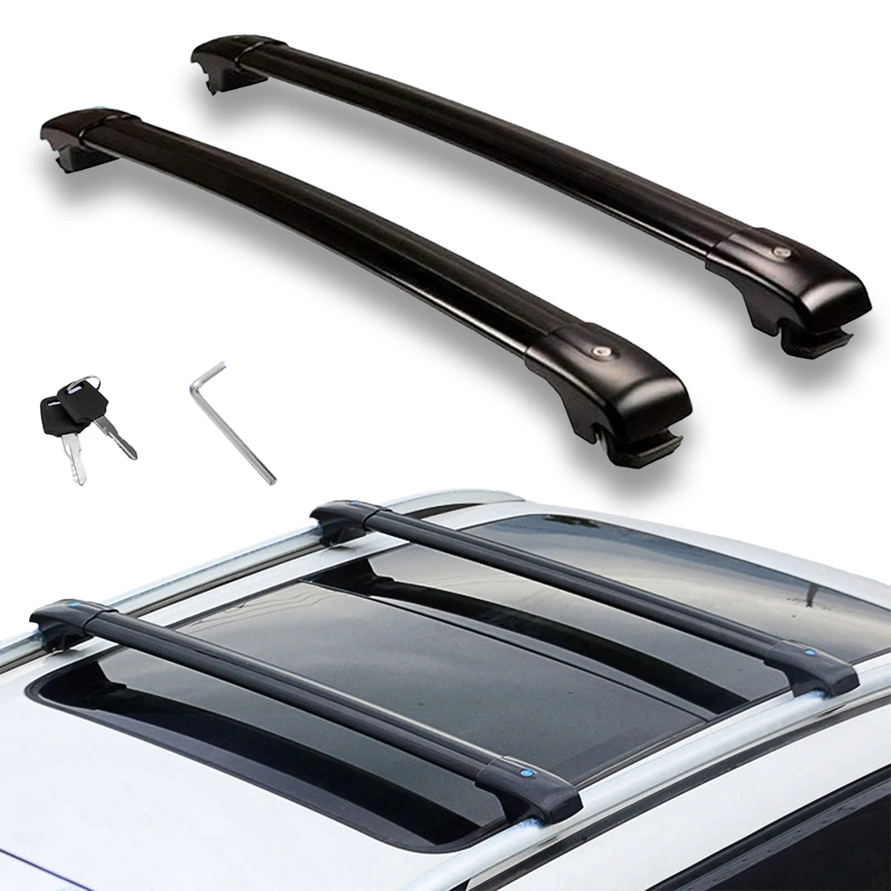 2PCS fit for Subaru XV Crosstrek 2013-2017 Crossbars cross bars Roof Rail Rack Lockable Aluminum Alloy