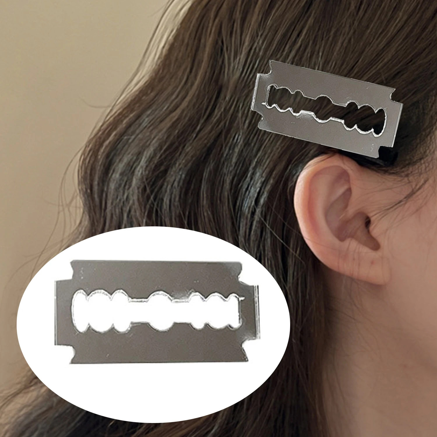 Simple Acrylic Hair Clips Women Simulated Blade Creative Design Bangs Clip Duckbill Clip Hairpins Hair Styling Tool Accessories image 2