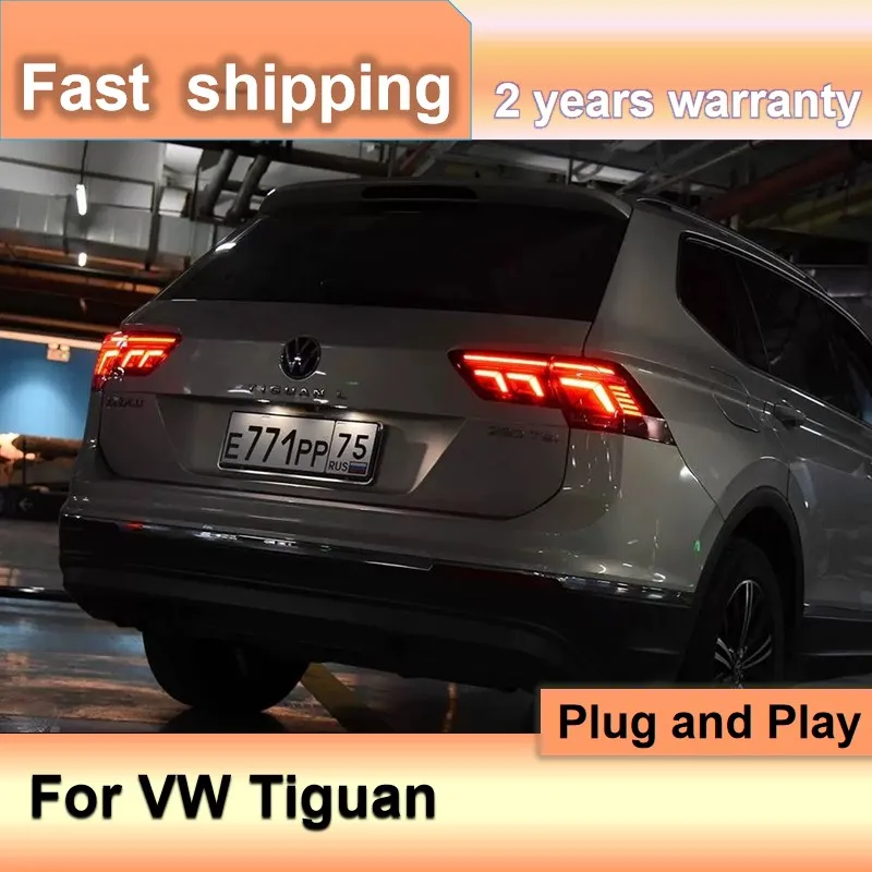 

Автомобильные аксессуары для Volkswagen Tiguan задний фонарь 2016-2021 Tiguan задний фонарь VW задний DRL противотуманный тормоз задний ход указатель поворота