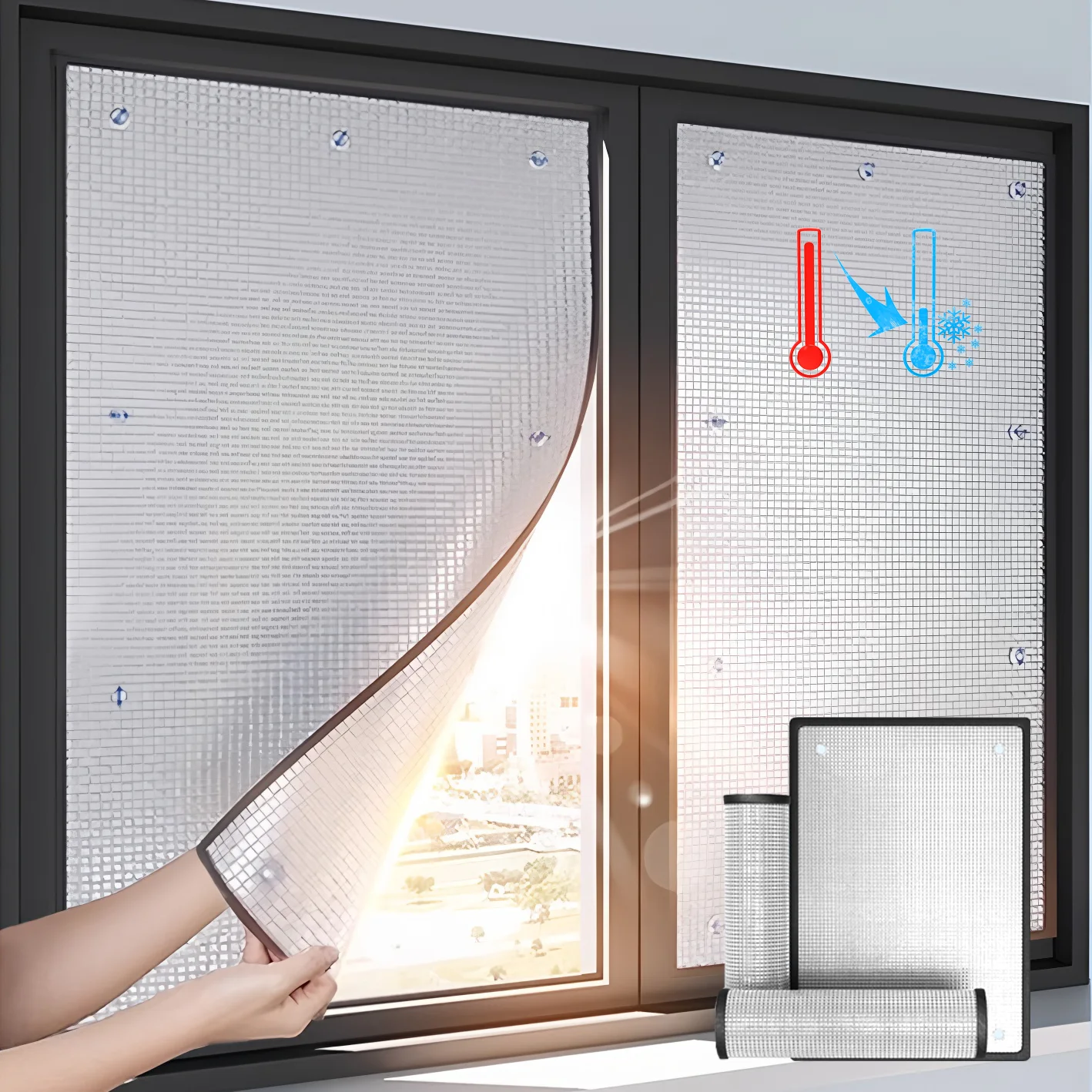 Aluminum Foil Blackout Window Film Self Adhesive Sun Shade Insulation Pad UV Protection Glass Curtain Heat Reduction Sticker