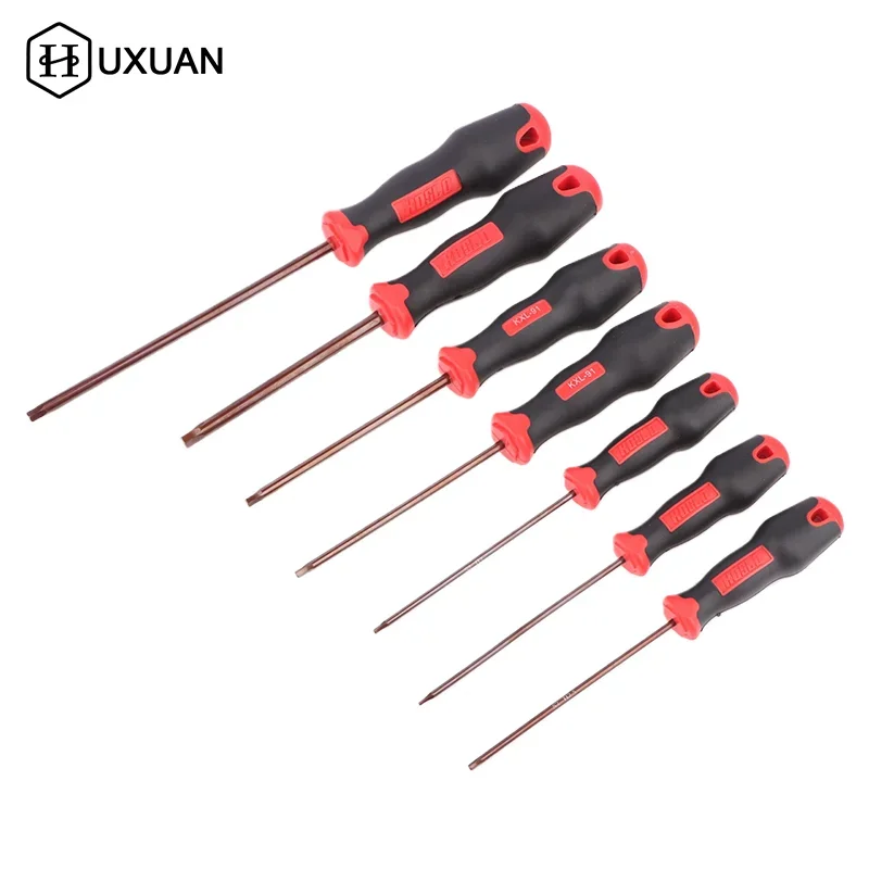 H2-H6 Internal Hexagonal Screwdriver Small Wrench Hexagonal Star Set Tool Extended Straight Shank Hexagonal Edge Bicycle