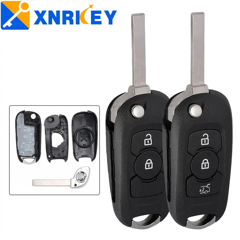 

XNRKEY Replacement Key Shell Flip 2Button for Opel/Vauxhall Astra K 2015 2016 2017 2018 2019 Folding Remote Key Case Cover