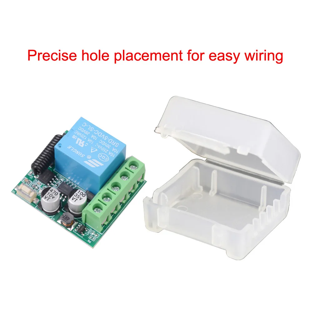 DC 5-30V 5V 12V 24V 433Mhz RF Wireless Remote Control Switch Relay 1CH Receiver Module For LED  Door Electromagnetic Lock DIY