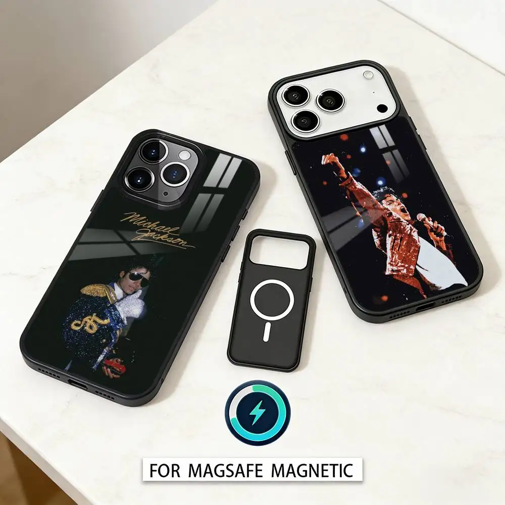 

Classic Michael Jackson Legend Phone Case Magnetic For iPhone17 16 15 14 13 12 Pro Max For Magsafe Wireless Charging Cover
