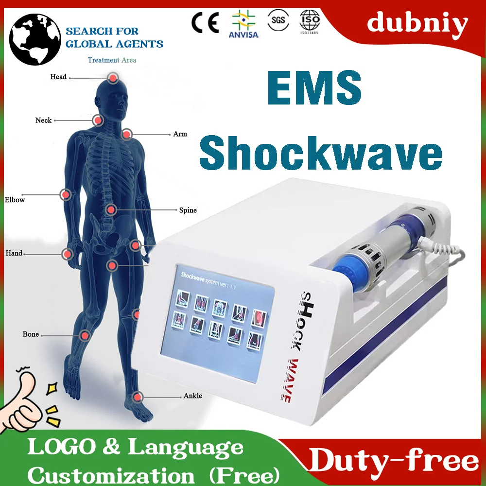 EMS Physical Therapy Professional ED Electromagnetic Extracorporeal Shock Wave Machine Pain Relief Body Relax Massager