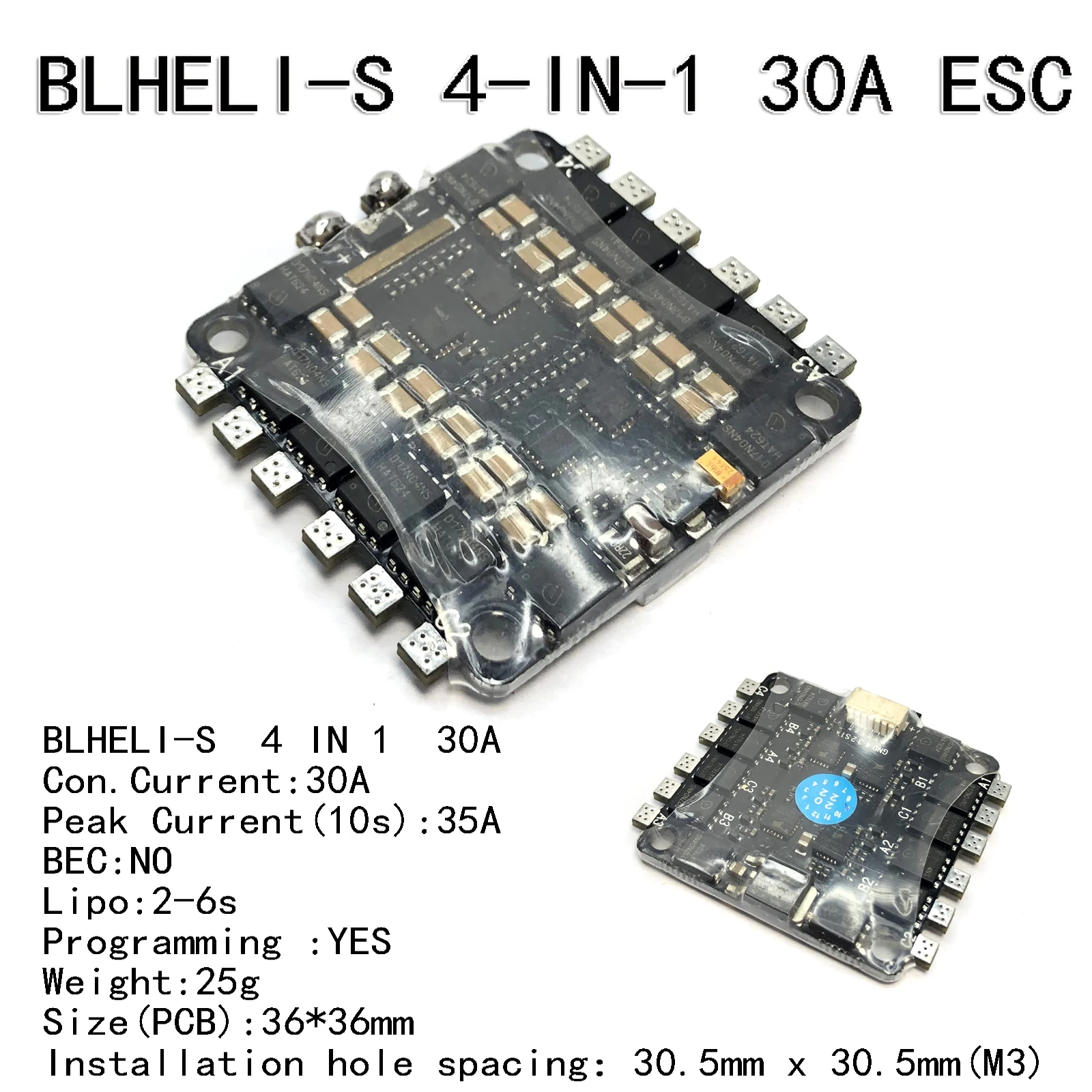 YSIDO 4 w 1 elektroniczny regulator prędkości 6A 20A 30A BLHELI-S ESC PWM sprzęt napęd silnika dla kreatora X220S FPV RC Drone