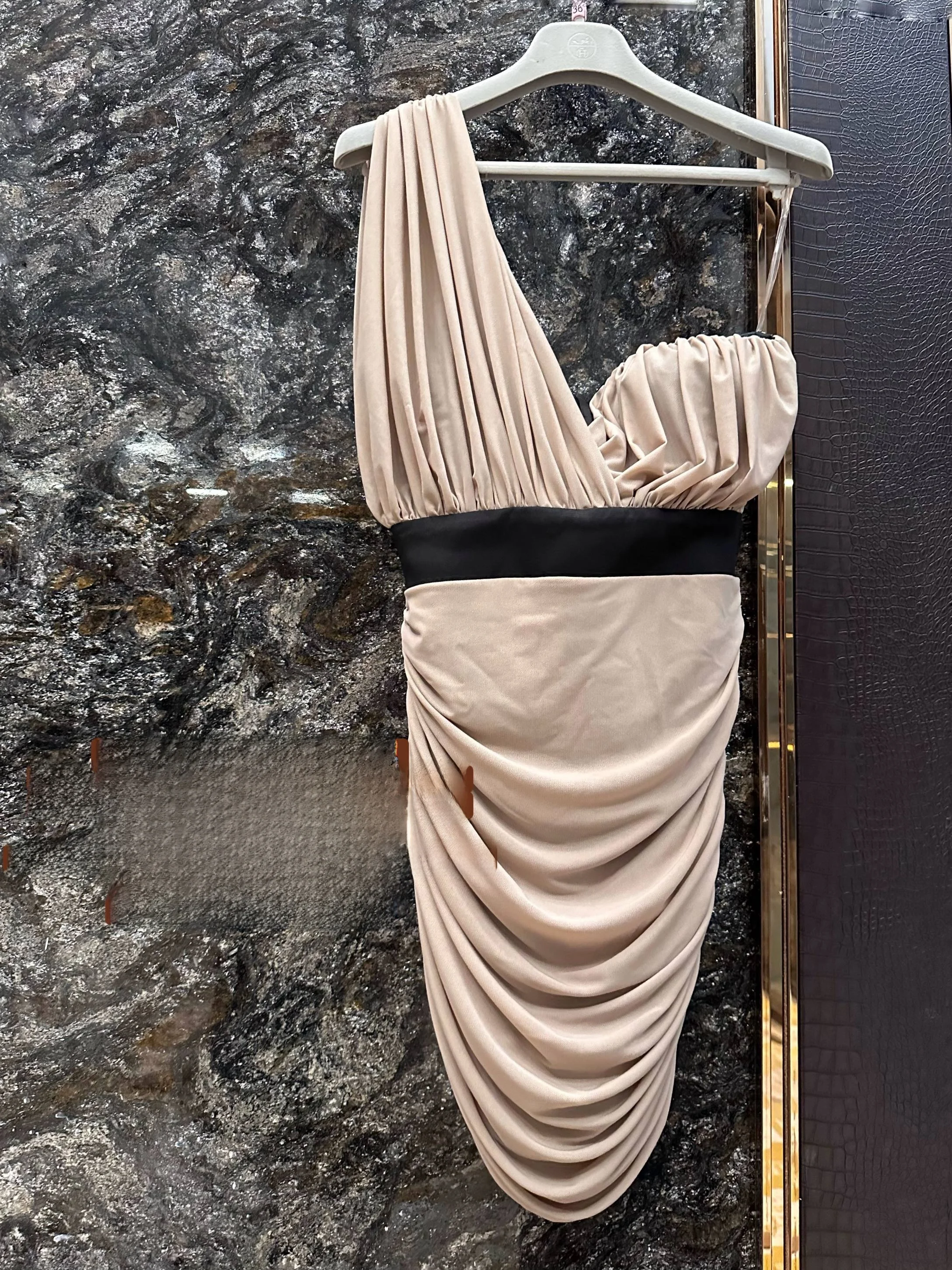 

Женская плиссированная юбка Monica Fraant oulder Ele Millionaire, чувственная обнаженная юбка телесного цвета, модная высокая юбка...