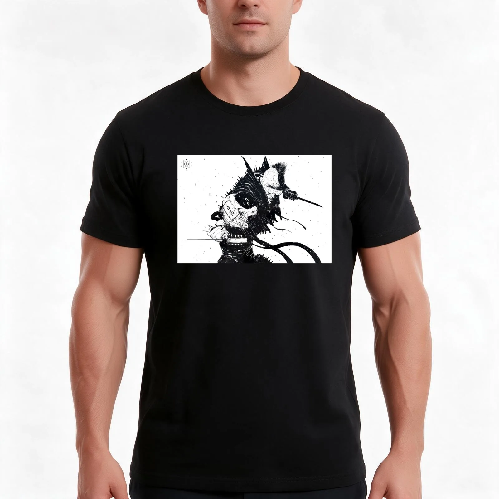 LOST BOY: FIN T-Shirt, Summer Casual Cotton Tee, Oversized Streetwear Tops, Vintage Graphic Print, Loose Fit Short Sleeve