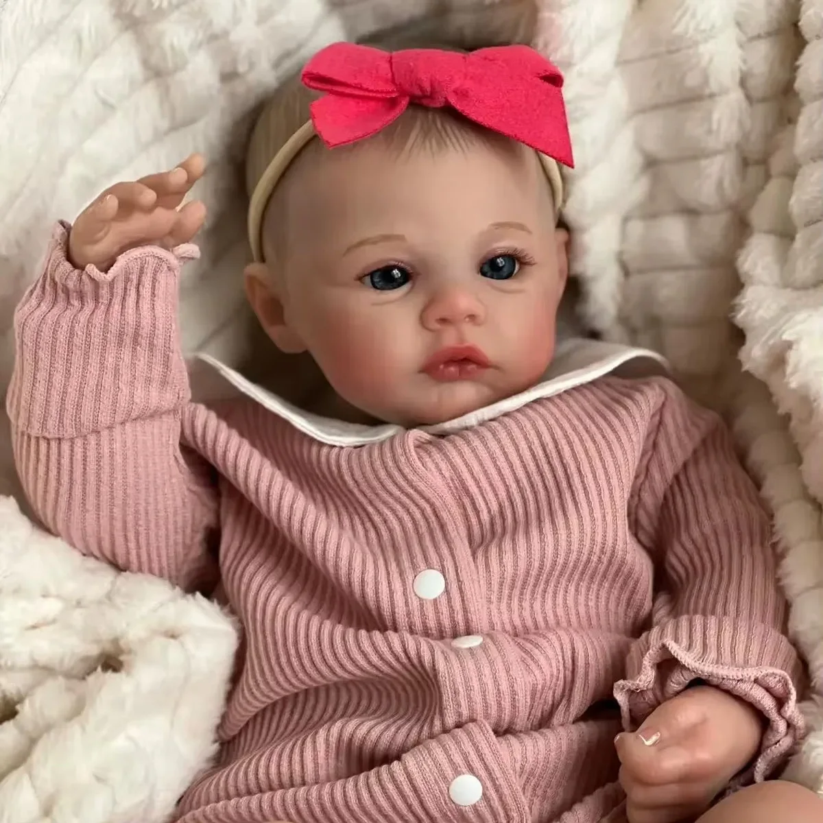 JOYORA 50CM Newborn Baby Size Doll Lifelike Reborn Doll High-Quality Handmade Doll Realistic 3D Skin Exquisite Christmas Gift