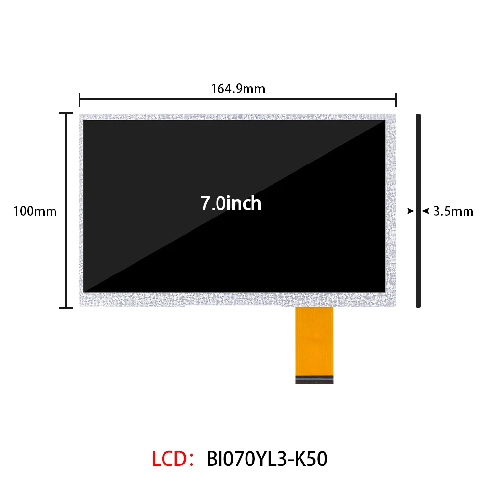 Produttori touch screen capacitivo da 7 pollici 1024*600 pannello LCD TFT modulo LCD per auto BI070YL3-K50 per Automotive