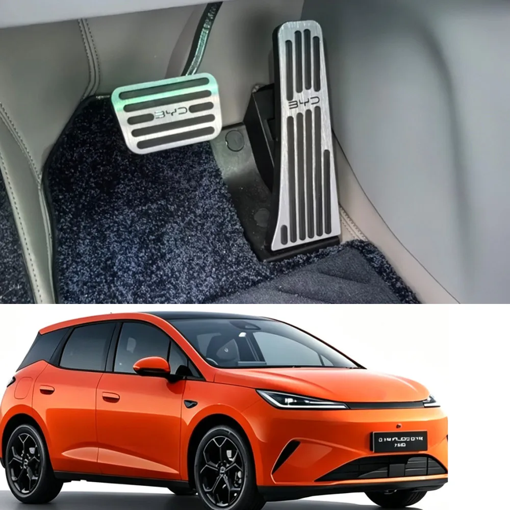 For BYD Dolphin G DM-i 2026 2027 Accessories Accelerator Brake Pedal Cover Metal Antiskid Foot Pedal Pad Car Internal Styling