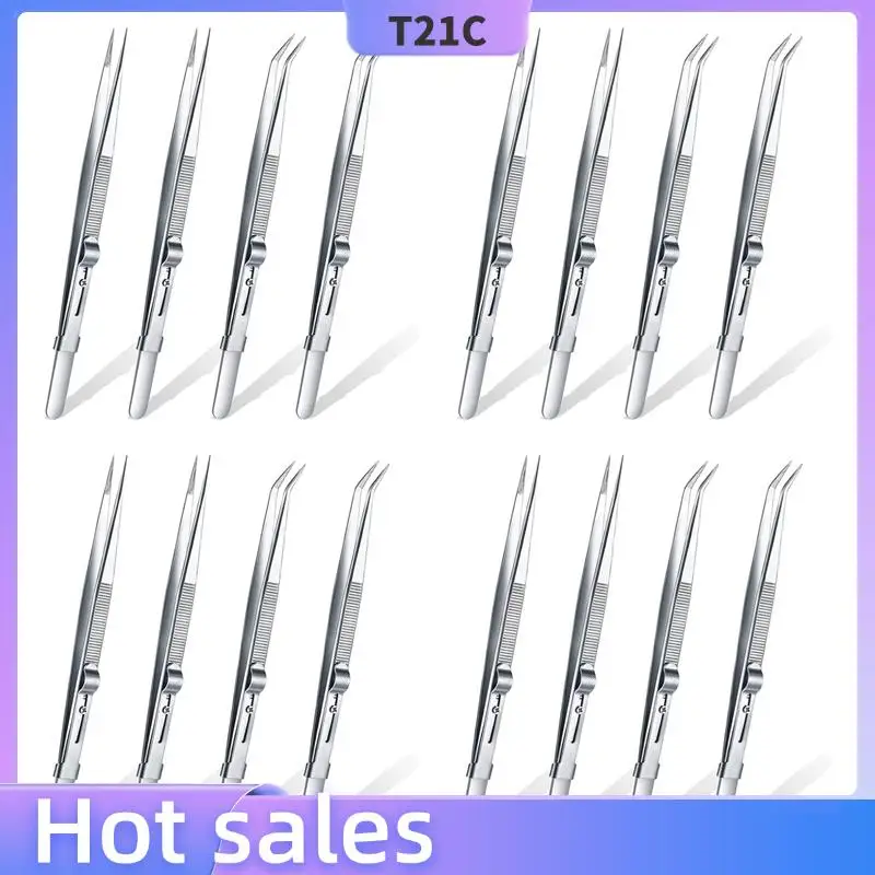 

T21C 16 Pieces Precision Soldering Tweezer ESD Anti-Static Industrial Electronic Tweezers Tool Set For Jewelry Makeing Craft