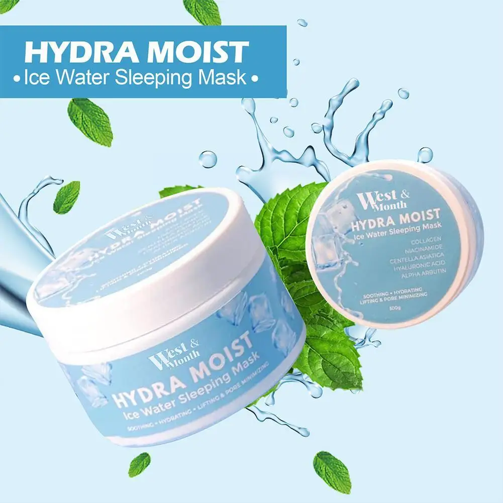 Hydra Moist Ice Water Sleeping Mask Whitening Moisture Facial Care Sleeping Mask Mask Night Repair Aid Products Skin First M8D2