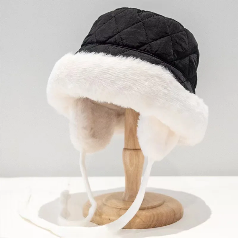 Herren- und Damen-Herbst- und Winter-Gehörschutz mit großem Gesicht, Fischerhüte, dicke Beckenhüte, winddicht, warm und bequem – Detail 7