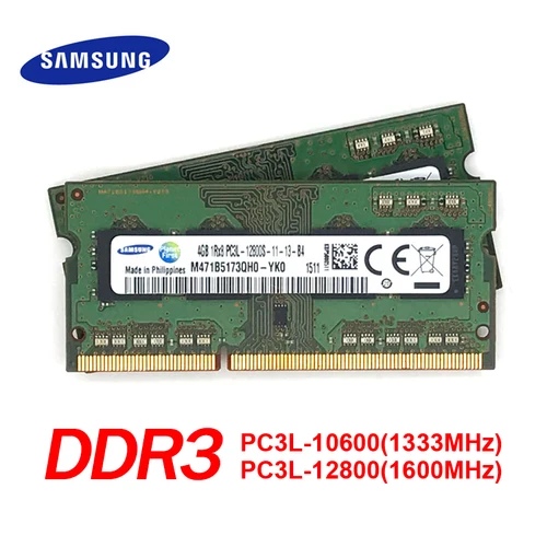 Imagen 2 del producto Samsung-ordenador portátil DDR3L DDR3, 8GB, 4GB, 2GB, 1333Mhz, 1600Mhz, SO-DIMM, 12800, Notebook, 1,3 V/1,5 V, 1/2 unidades