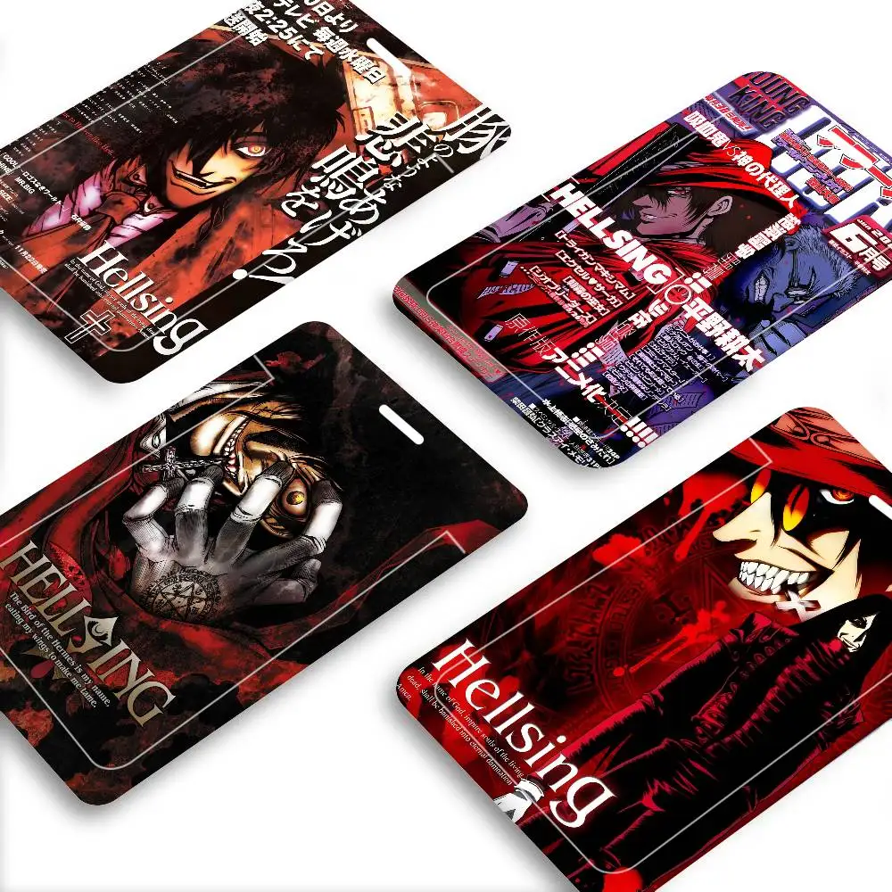 

Anime H-Hellsing Working Bank Credit Card Holders with Long Lanyard Employee Name ID Card Cover Holder Nurse Accessories