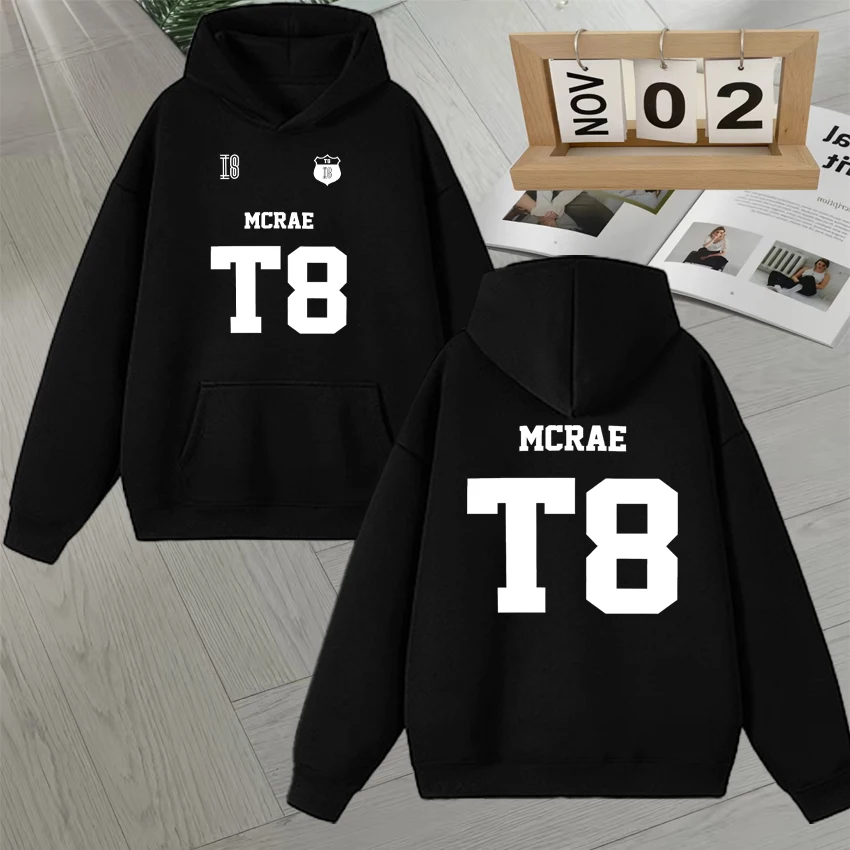 Tate McRae T8 Graphic Double Sided Print Hoodie Unisex Men Women Streetwear Fleece Sweatshirt Autumn Winter Long Sleeve Pullover