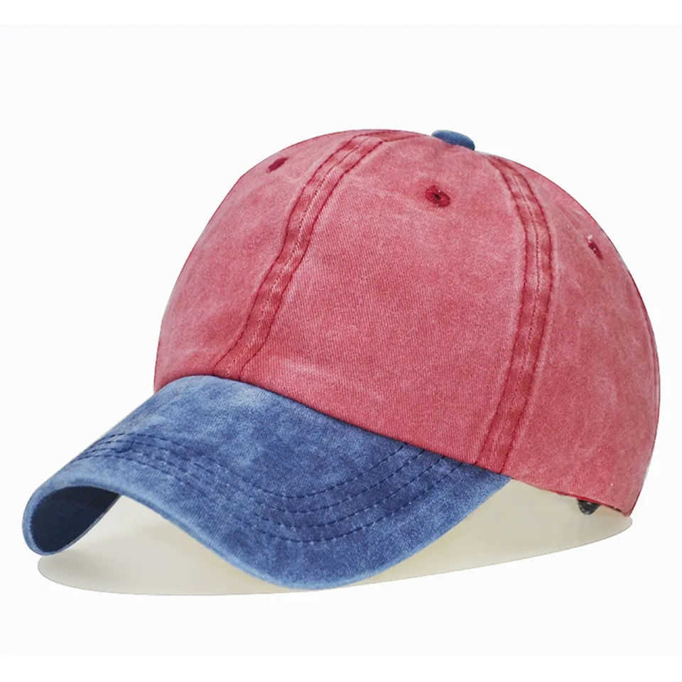 

Patchwork Color Autumn Winter Baseball Cap Women Denim Hats Men Baseball Hats Cotton Outdoor Simple Vintage Visor Casual Cap